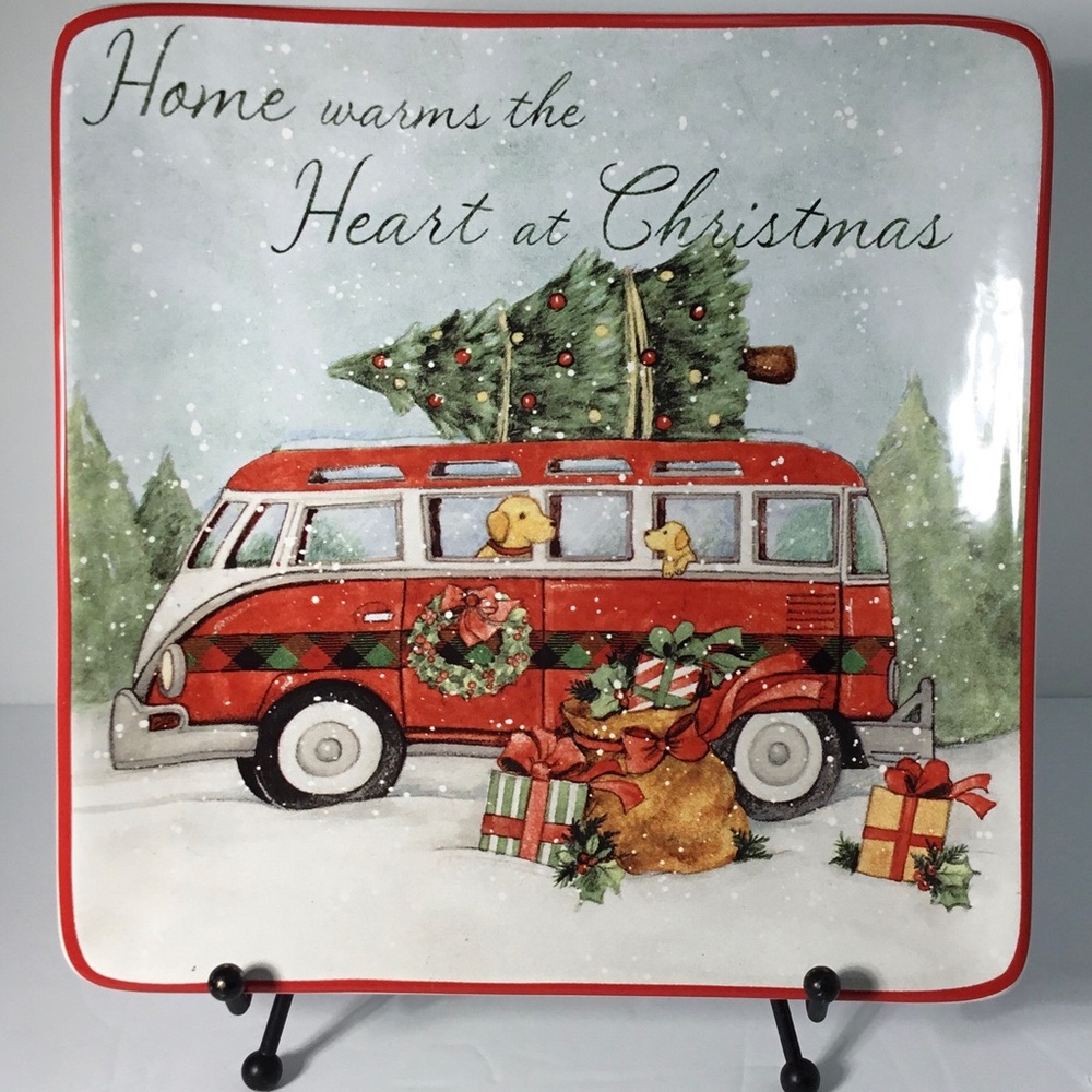 Salad Dessert Plate Susan WInget Certified Home for Christmas 8.5” New!